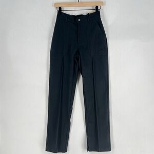 Jordan Women's Woven Trousers Black Straight Leg Zipper Hem High‎ Rise Size XS